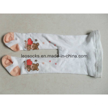 Baby Cotton Tights with Knitted Fancy Design